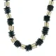 Колье-бусы из стекла, цвет темно-зеленый UG139-01