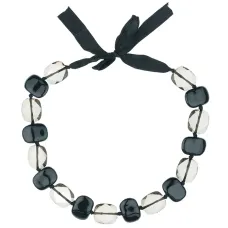 Колье из кристаллов, цвет черный UG144