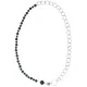 Колье с синтетическим камнем черный агат UG146