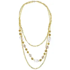 Колье Кристаллы и жемчуг UG230