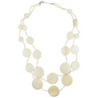 Колье из деревянных бусин и пластин UG245