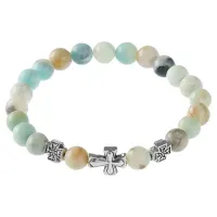 Браслет Спаси и сохрани с нат.камнем Амазонит BSV1-01