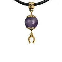 Амулет Подкова (на счастье), аметист MKAG-21-0018