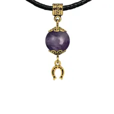 Амулет Подкова (на счастье), аметист MKAG-21-0018