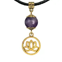 Амулет Лотос (гармония, развитие), аметист MKAG-21-0059