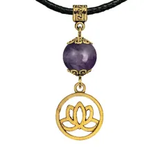 Амулет Лотос (гармония, развитие), аметист MKAG-21-0059