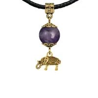 Амулет Слон (мудрость, сила, долголетие), аметист MKAG-21-0062