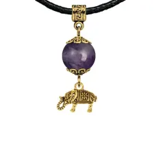 Амулет Слон (мудрость, сила, долголетие), аметист MKAG-21-0062