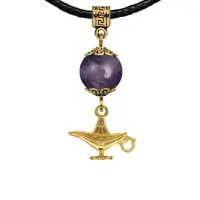 Амулет Волшебная лампа (исполнение желаний), аметист MKAG-21-0074