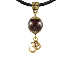 Амулет Ом (защита, духовное развитие), гранат MKAG-22-0013