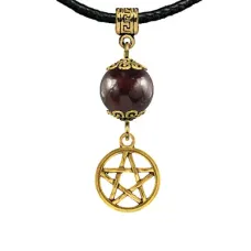 Амулет Пентаграмма (мощная защита от зла), гранат MKAG-22-0050