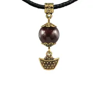 Амулет Золотой слиток (на богатство), гранат MKAG-22-0058