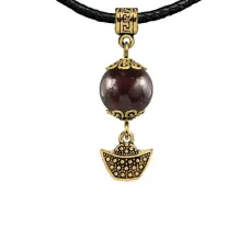 Амулет Золотой слиток (на богатство), гранат MKAG-22-0058