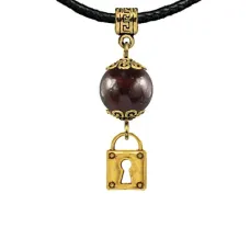 Амулет Замок (на счастье и любовь), гранат MKAG-22-2040