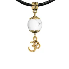 Амулет Ом (защита, духовное развитие), кахолонг MKAG-23-0013