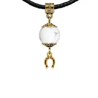 Амулет Подкова (на счастье), кахолонг MKAG-23-0018