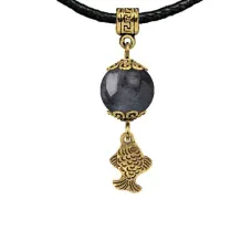 Амулет Золотая рыбка (исполнение желаний), лабрадор MKAG-24-0021