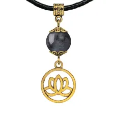 Амулет Лотос (гармония, развитие), лабрадор MKAG-24-0059