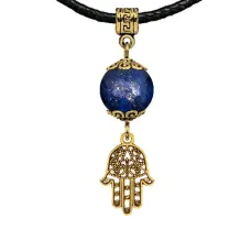 Амулет Хамса (от сглаза и зла), лазурит MKAG-26-0001