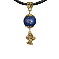 Амулет Золотая рыбка (исполнение желаний), лазурит MKAG-26-0021