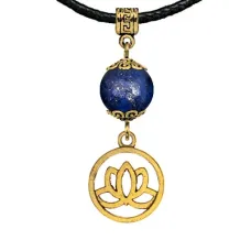 Амулет Лотос (гармония, развитие), лазурит MKAG-26-0059