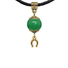 Амулет Подкова (на счастье), нефрит MKAG-27-0018