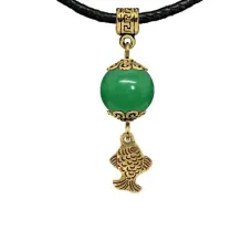 Амулет Золотая рыбка (исполнение желаний), нефрит MKAG-27-0021