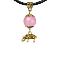 Амулет Слон (мудрость, сила, долголетие), розовый кварц MKAG-28-0062