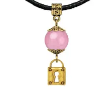 Амулет Замок (на счастье и любовь), розовый кварц MKAG-28-2040