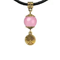 Амулет Дерево жизни (защита и развитие), розовый кварц MKAG-28-S001