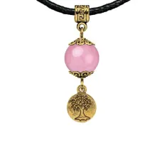 Амулет Дерево жизни (защита и развитие), розовый кварц MKAG-28-S001