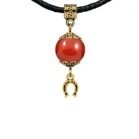 Амулет Подкова (на счастье), сердолик MKAG-29-0018