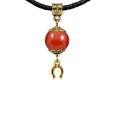 Амулет Подкова (на счастье), сердолик MKAG-29-0018