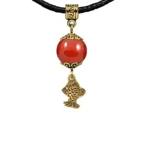 Амулет Золотая рыбка (исполнение желаний), сердолик MKAG-29-0021