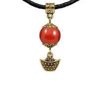 Амулет Золотой слиток (на богатство), сердолик MKAG-29-0058