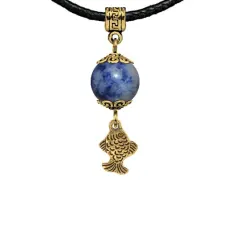 Амулет Золотая рыбка (исполнение желаний), содалит MKAG-30-0021