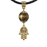 Амулет Хамса (от сглаза и зла), тигровый глаз MKAG-31-0001