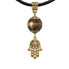 Амулет Хамса (от сглаза и зла), тигровый глаз MKAG-31-0001