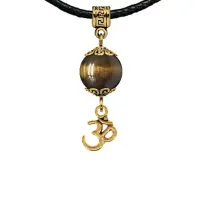 Амулет Ом (защита, духовное развитие), тигровый глаз MKAG-31-0013