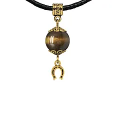 Амулет Подкова (на счастье), тигровый глаз MKAG-31-0018