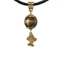 Амулет Золотая рыбка (исполнение желаний), тигровый глаз MKAG-31-0021