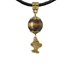 Амулет Золотая рыбка (исполнение желаний), тигровый глаз MKAG-31-0021