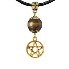 Амулет Пентаграмма (мощная защита от зла), тигровый глаз MKAG-31-0050