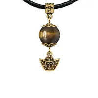 Амулет Золотой слиток (на богатство), тигровый глаз MKAG-31-0058