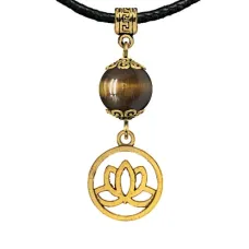 Амулет Лотос (гармония, развитие), тигровый глаз MKAG-31-0059