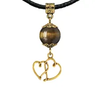 Амулет Два сердца (любовь и семейное счастье), тигровый глаз MKAG-31-2042