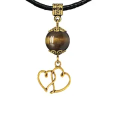 Амулет Два сердца (любовь и семейное счастье), тигровый глаз MKAG-31-2042