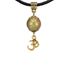 Амулет Ом (защита, духовное развитие), унакит MKAG-32-0013