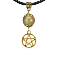 Амулет Пентаграмма (мощная защита от зла), унакит MKAG-32-0050