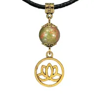 Амулет Лотос (гармония, развитие), унакит MKAG-32-0059